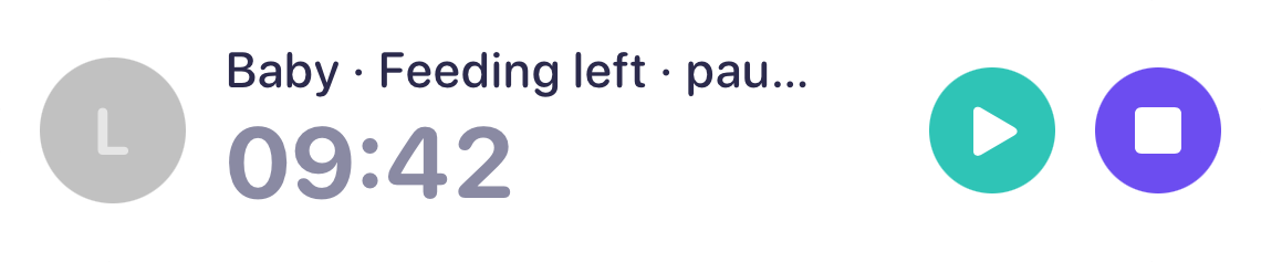 Boobery Live Activity — feed paused
