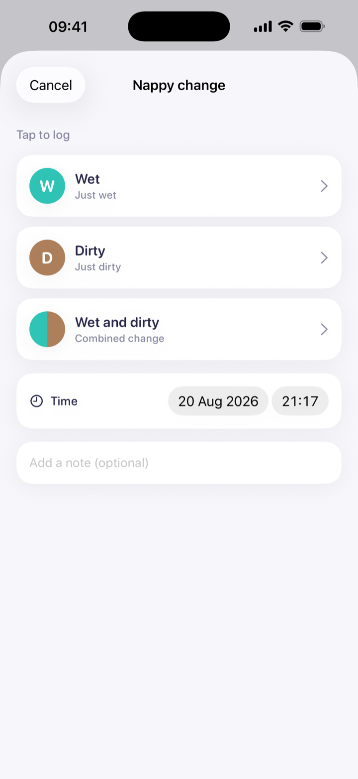 Boobery app - naps-nappies, second phone